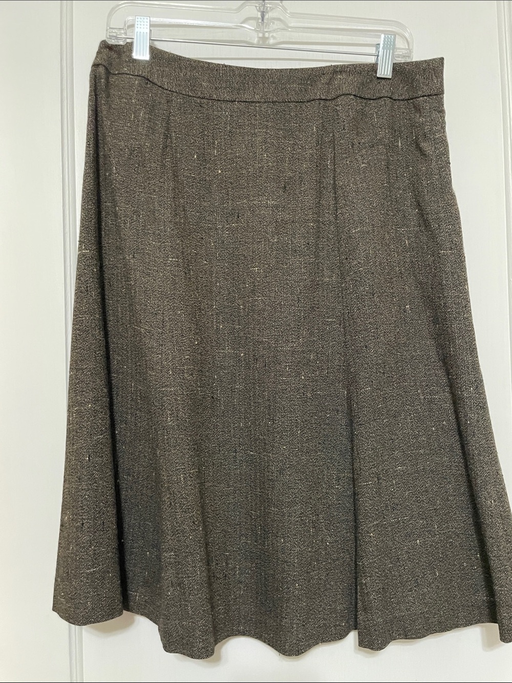 LOFT Brown Tweed A-Line Skirt NWT - Picture 4 of 6